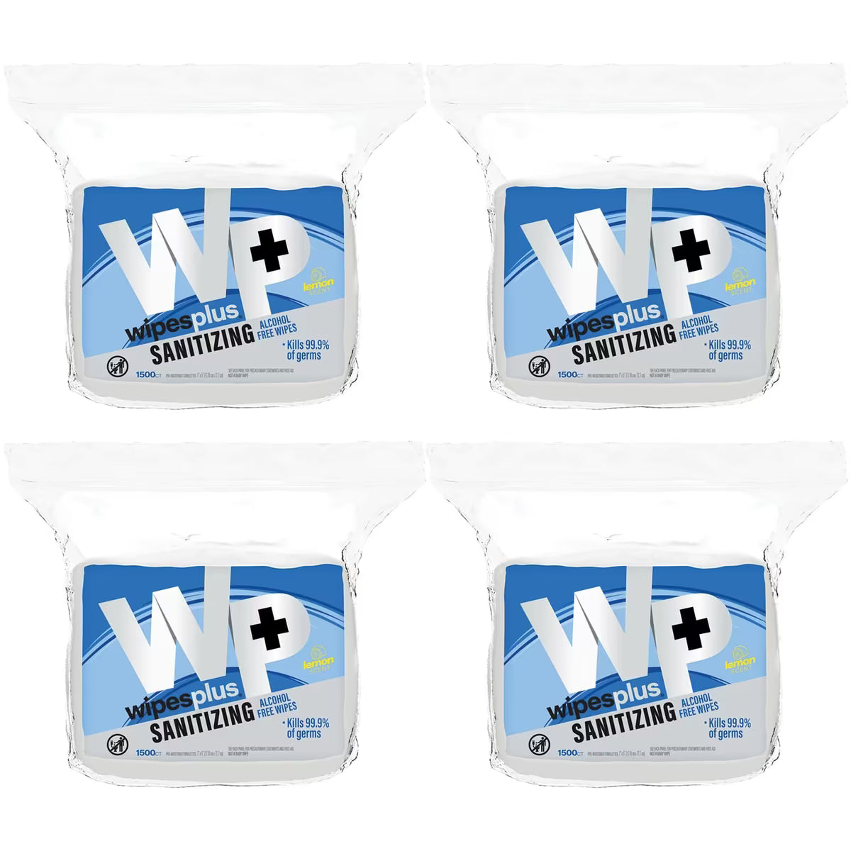 WipesPlus 1,500 Count Hand Sanitizing Alcohol Free Wipes Refill Bag features a water based FDA approved formula that kills 99.9% of germs. Enriched with Aloe Vera to clean, sanitize and moisturize hands without alcohol.