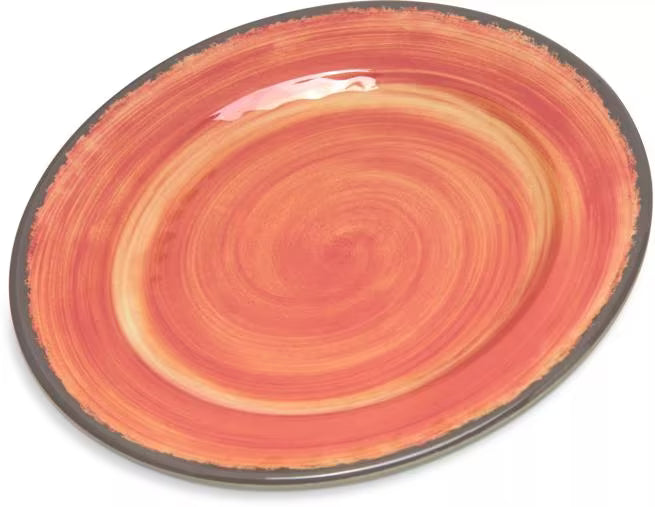 7 Inch Fireball Melamine Bread and Butter Plate with commercial grade, break resistant construction. Ideal for serving bread, pastries, desserts, and appetizers in restaurants, catering, and home dining.