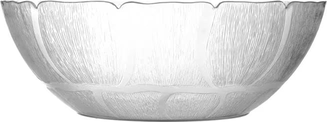 18 Inch Clear Polycarbonate Petal Mist Bowl with 17.2 qt capacity and break resistant construction. Ideal for buffets, catering, restaurants, banquet displays, and home entertaining.