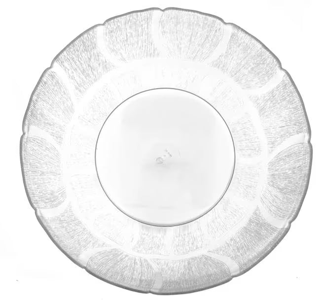 18 Inch Clear Polycarbonate Petal Mist Bowl with 17.2 qt capacity and break resistant construction. Ideal for buffets, catering, restaurants, banquet displays, and home entertaining.