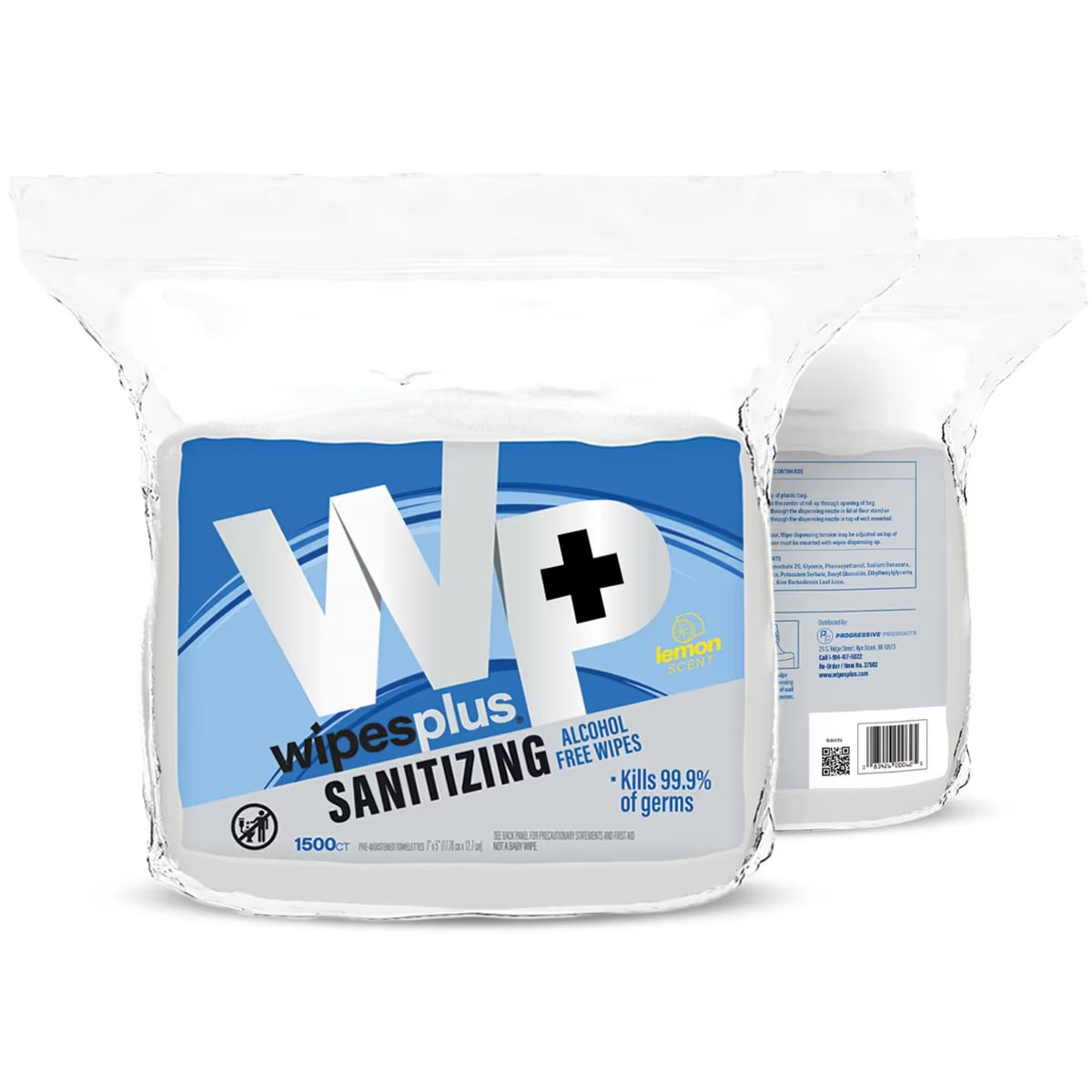 WipesPlus 1,500 Count Hand Sanitizing Alcohol Free Wipes Refill Bag features a water based FDA approved formula that kills 99.9% of germs. Enriched with Aloe Vera to clean, sanitize and moisturize hands without alcohol.