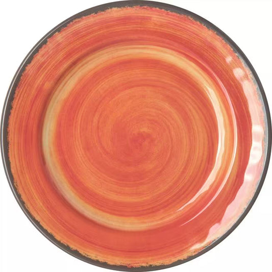 7 Inch Fireball Melamine Bread and Butter Plate with commercial grade, break resistant construction. Ideal for serving bread, pastries, desserts, and appetizers in restaurants, catering, and home dining.
