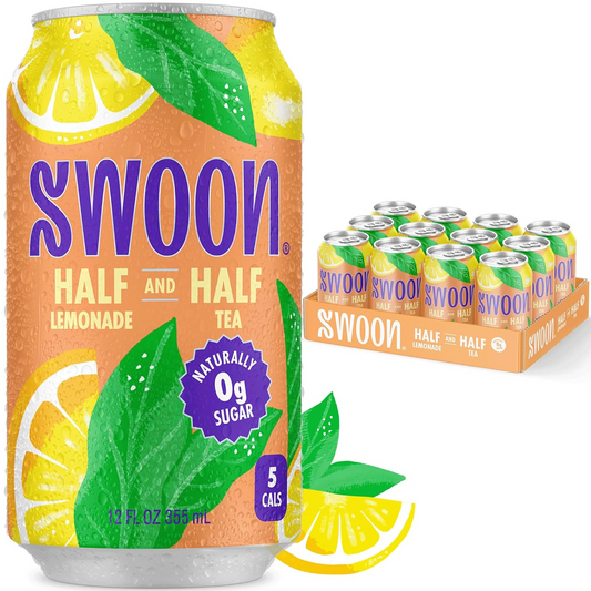 12oz Swoon Half and Half Lemon Ice Tea Zero Sugar Refreshing Drink