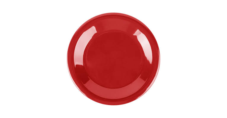 6.5 Inch Red Sierrus Melamine Wide Rim Pie Plate with commercial grade durability, shatter resistant construction and temperature insulated design. Ideal for restaurants, cafes, bakeries, catering and home dining.