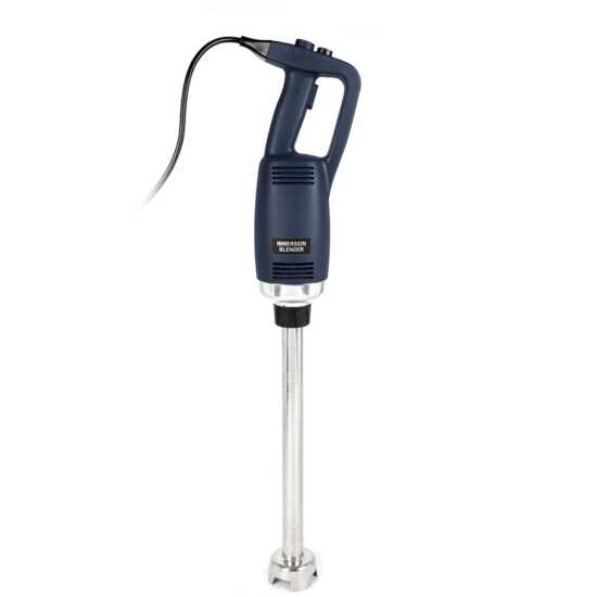 Prepline PIB750-16 immersion blender with a 16-inch shaft, 750W motor, and variable speed control, designed for efficient mixing, blending, and pureeing in large commercial kitchens.