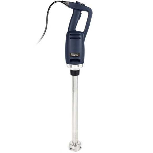 Prepline PIB750-20 immersion blender with a 20-inch shaft, 750W motor, and variable speed control, perfect for heavy-duty blending, mixing, and pureeing in commercial kitchen environments.