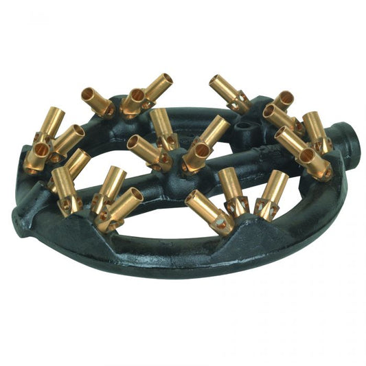 Thunder Group Jet Burner is a high-performance cooking component built specifically for Chinese ranges and other high-heat culinary applications. Featuring 23 copper nozzles, this burner delivers a focused and powerful flame with an output of 110,000 BTU, ideal for demanding commercial kitchens. Constructed with durable cast iron and brass copper, it ensures efficient heat transfer and long-lasting use. 