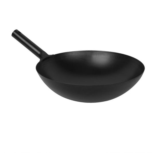 Thunder Group Japanese Jin-Ping Wok is engineered for chefs who demand performance and durability in high-heat cooking environments. With a 16-inch diameter and a single-piece construction, this wok is built using reinforced sandwiched welding, providing unmatched resilience and longevity. Made from extra-strength steel, it offers excellent heat distribution and retention—key for creating authentic stir-fries and other traditional Asian dishes. 