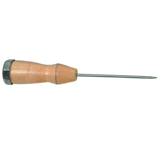 Thunder Group Ice Pick can be used to easily and efficiently break ice chunks. Designed with a heavy duty carbon steel spike, this ice pick works quickly on frozen blocks and cubes and will withstand heavy duty use while retaining its shape. For comfortable handling, this ice pick has a hardwood handle that provides excellent balance and control. A must-have in any high-volume settings, this versatile ice pick is also great for breaking apart frozen items like meat and poultry.