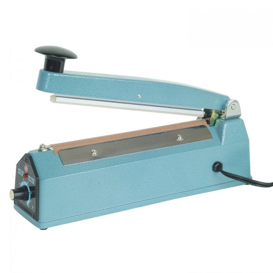 Thunder Group Electric Sealing Machine will help you doing your routine packaging tasks whether you're sealing bags of candy, peanuts, or other food items. Featuring a light indicator, this bag sealer lets you know when a tight seal is ready. For outstanding durability, this manual bag sealing machine boasts an aluminum alloy body that can endure years of commercial use.
