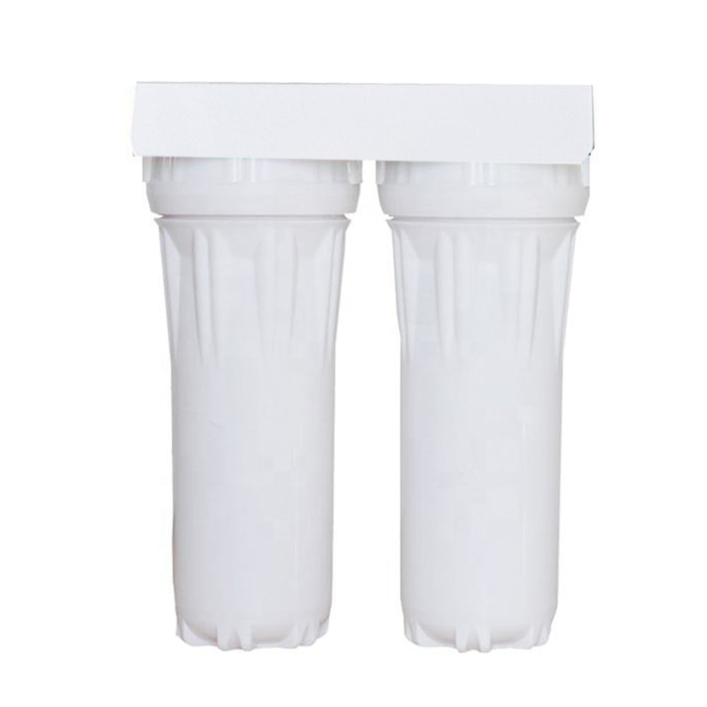Coldline IWF-20 inline double ice machine water filter cartridges, 2.2 GPM capacity, designed to reduce scale and impurities for improved ice quality and equipment longevity.