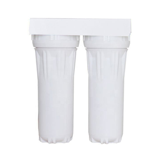 Coldline IWF-20 inline double ice machine water filter cartridges, 2.2 GPM capacity, designed to reduce scale and impurities for improved ice quality and equipment longevity.