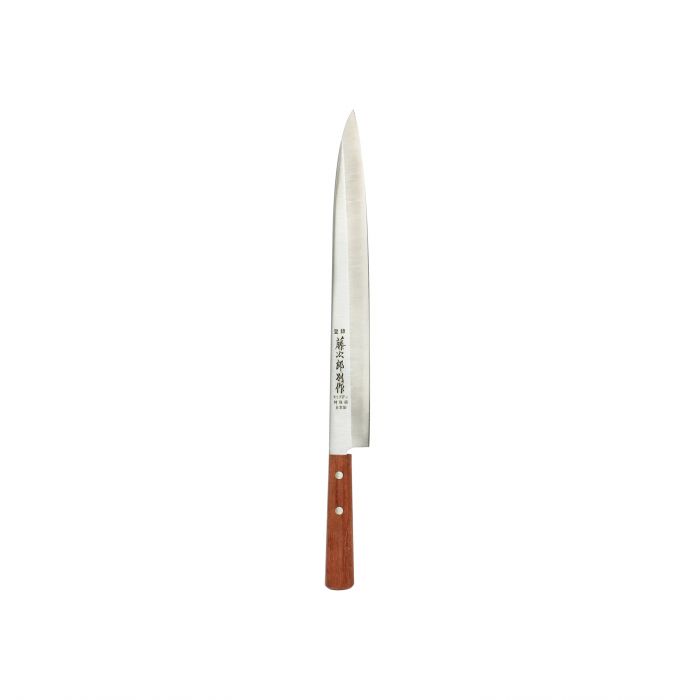 Thunder Group Sashimi Knife is expertly designed for precision slicing of raw fish and seafood. Its long, narrow blade ensures clean, smooth cuts, essential for preserving the integrity and presentation of delicate ingredients. Crafted from high-quality stainless steel, this knife delivers both performance and durability, making it ideal for professional sushi chefs and culinary establishments.