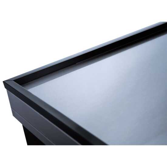 Coldline BBC-25 25-inch horizontal reach-in black bottle cooler with 5 cu. ft. capacity. Ideal for bars and restaurants, this compact cooler keeps bottles cold and easily accessible for quick service.