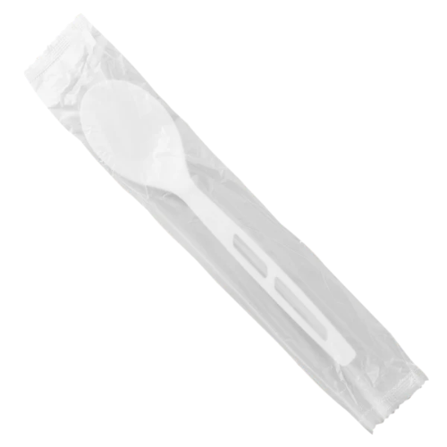White CPLA Heavy Weight Disposable Teaspoon For Party & Events