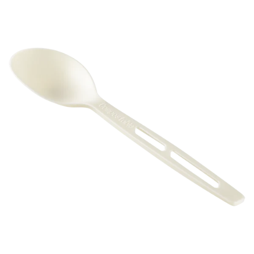 White CPLA Heavy Weight Disposable Teaspoon For Party & Events