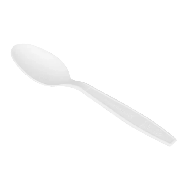 Natural Beige CPLA Heavy Weight Disposable Soup Spoons For Hot & Cold Foods