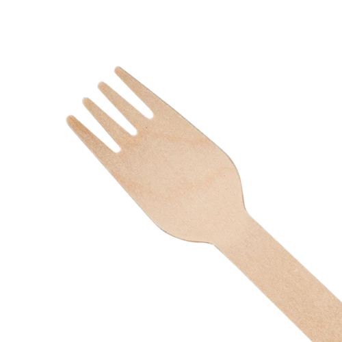 Beige Wood Heavy Weight Disposable Wooden Forks For Dining & Catering