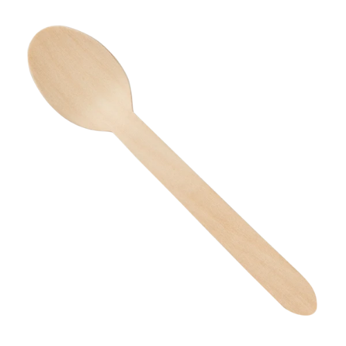 Beige Wood Heavy Weight Disposable Wooden Spoons For Dining & Catering