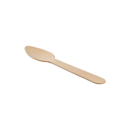 Beige Wood Heavy Weight Disposable Wooden Tasting Spoons