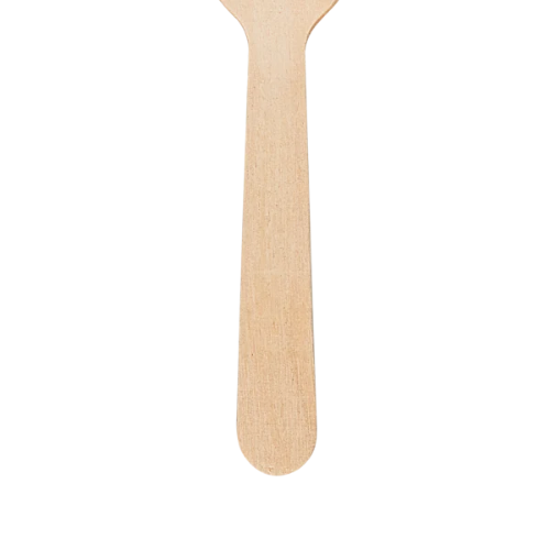 Beige Wood Heavy Weight Disposable Wooden Tasting Spoons
