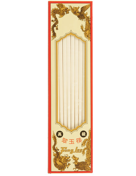 White plastic chopstick