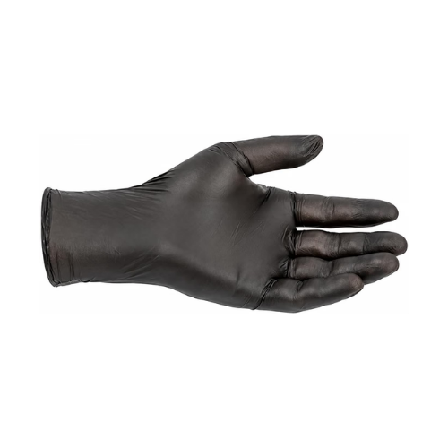 Black Vinyl Nitrile Blend Disposable Food Handling Gloves Large