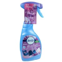 Febreze Fabric Refresher Spray in Lavender & Camomile scent, 500 ml bottle for eliminating odors and freshening fabrics.