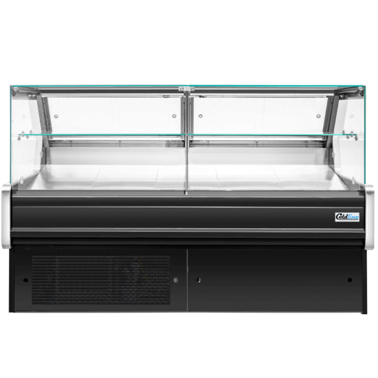 The Coldline SDC72-F 72" Refrigerated Fish Display Case with Ice Bin and Drain is a specialized commercial refrigeration unit designed to showcase and preserve fresh seafood in retail environments. Its curved glass design enhances product visibility, while the integrated ice bin and drainage system ensure optimal freshness and hygiene.