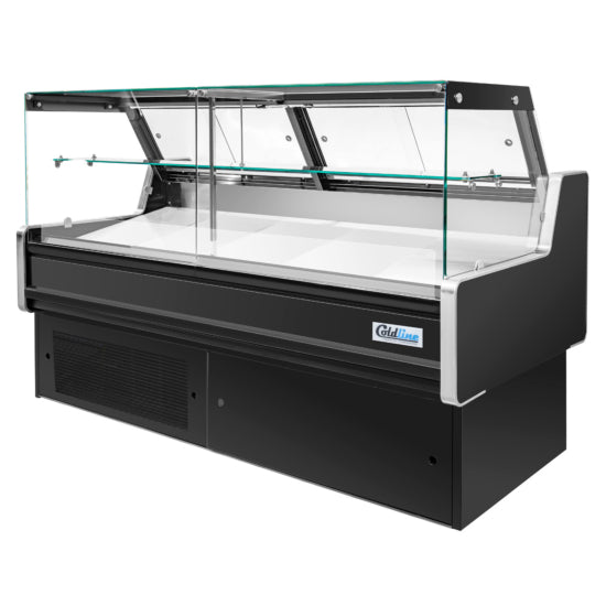 The Coldline SDC98-F 98" Refrigerated Fish Display Case with Ice Bin and Drain is a premium solution for showcasing and preserving fresh seafood in commercial settings such as supermarkets, fish markets, and delis. Its curved glass design enhances product visibility, while the integrated ice bin and drainage system ensure optimal freshness and hygiene.
