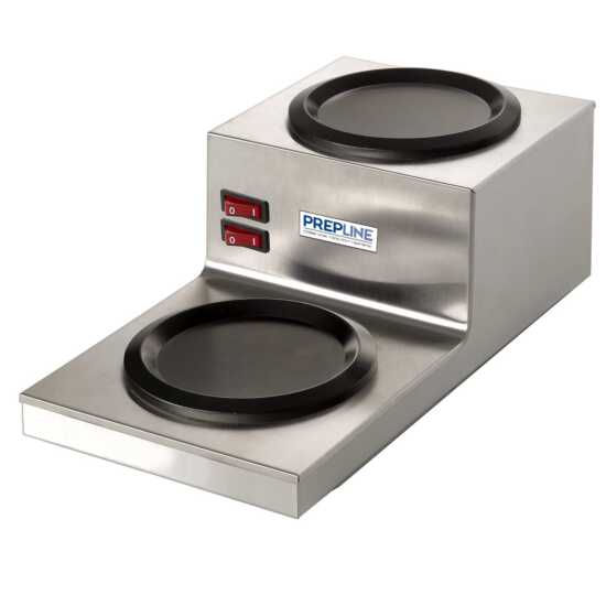 The Prepline PDW2-L Ladder Double Burner Warmer Plate delivers 200W of power, ideal for keeping dishes warm at events, buffets, or cafes. Its ladder design provides stability for multiple pots.
