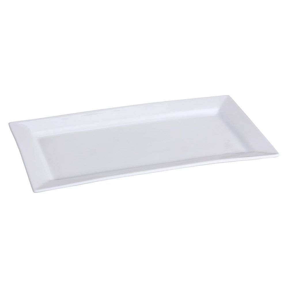 Yanco Rectangular Plate LK-216 6/pcs is an elegant and versatile piece for any restaurant or banquet hall. This rectangular china plate is perfect for any course. This china plate is dishwasher, oven, and microwave safe and made of bone white porcelain.