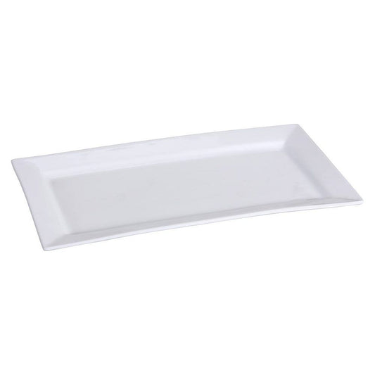 Yanco Rectangular Plate LK-218 6/pcs is an elegant and versatile piece for any restaurant or banquet hall. This rectangular china plate is perfect for any course. This china plate is dishwasher, oven, and microwave safe and made of bone white porcelain.