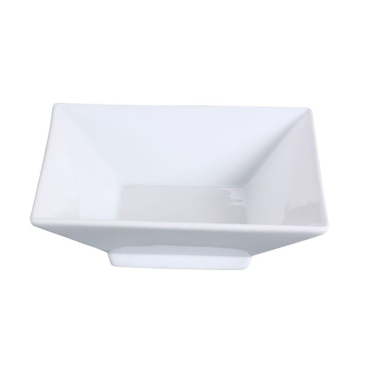 Yanco Square Dish with Foot LK-404 is a stylish addition to your commercial tableware collection. It is manufactured from a traditional porcelain material and delivers a smooth surface and sturdy construction. Perfect for serving sauces, this dish collection will be a great fit to any restaurant or dining hall.