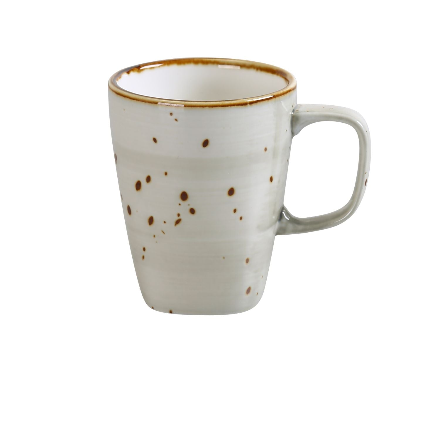 Yanco Mug LY-503 is unique and high-quality restaurant drinkware. It is made from elegant porcelain. You can serve any cold or hot drinks in these mugs - coffee, tea, cocoa, etc. These mugs will perfectly fit any establishment. Thanks to the attractive appearance, they will always look stylish in your fine dining restaurant, cafe or catering events. The popular volume of the mug allows you to easily serve the right amount of drink. These 10 Oz mugs are a great solution, that will perfectly fit.