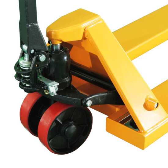 The HiLo JACK-4S Standard Pallet Jack, featuring a 4400 lb capacity, is ideal for lifting and transporting heavy pallets in warehouses, retail, and industrial settings, ensuring reliable material handling.