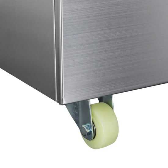 The Marchia MBT48-ST 48-inch Straight Glass Refrigerated Bakery Display Case, designed to elegantly display a wide range of baked goods, pastries, and desserts while maintaining freshness and optimal temperature. Ideal for bakeries, cafés, and delis.