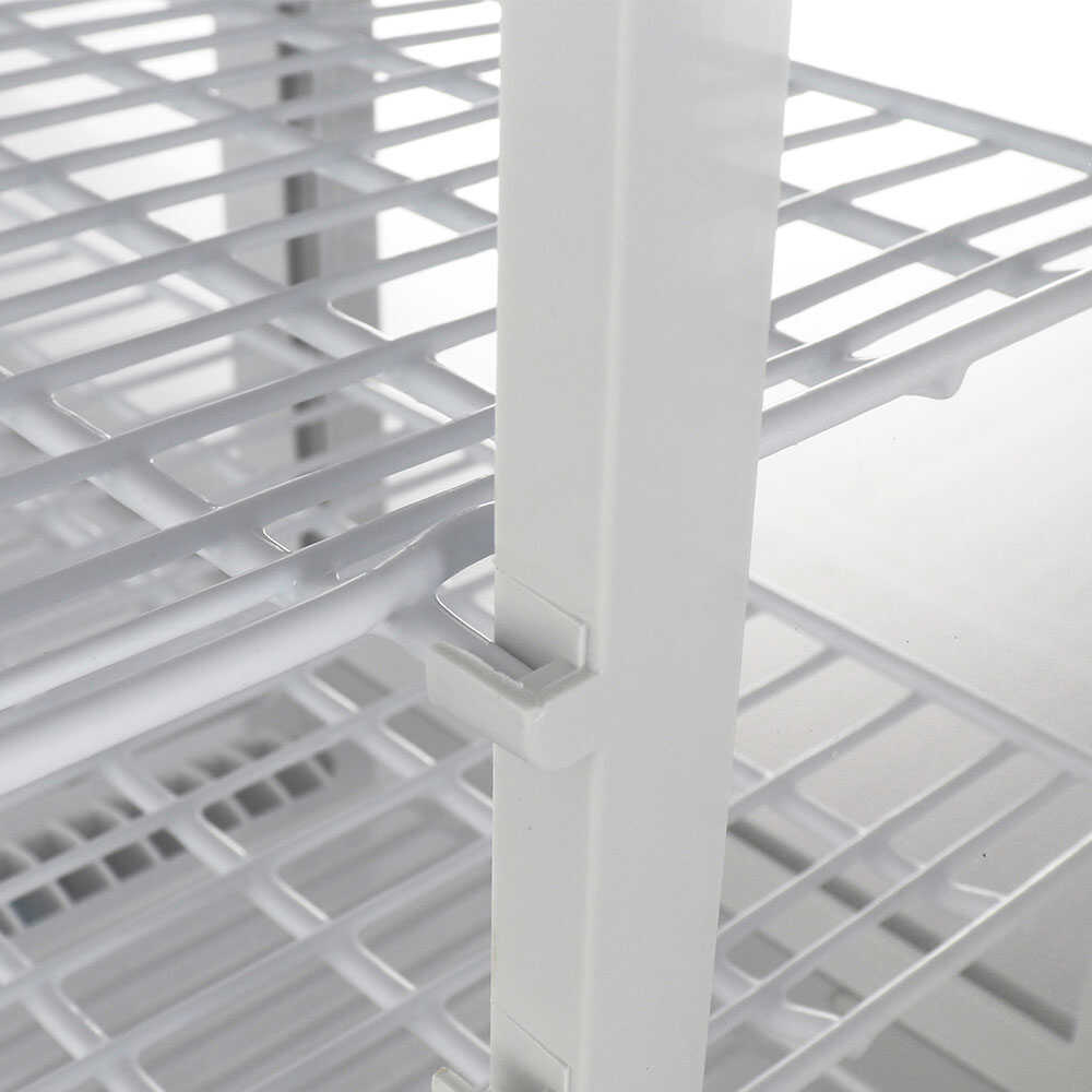 Marchia MDC100-W 27" White Countertop Refrigerated Bakery Display Case with curved glass and LED lighting. Features a sleek white design for showcasing and keeping baked goods cool and well-lit.