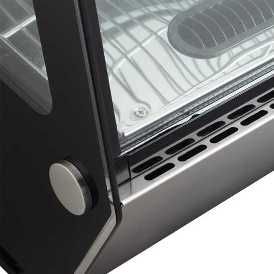 Marchia MDC261 48" Countertop Refrigerated Bakery Display Case with curved glass and LED lighting. Offers a large, stylish design for displaying and cooling baked goods with enhanced visibility.