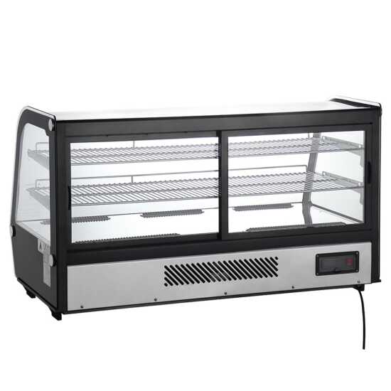 Marchia MDC261 48" Countertop Refrigerated Bakery Display Case with curved glass and LED lighting. Offers a large, stylish design for displaying and cooling baked goods with enhanced visibility.