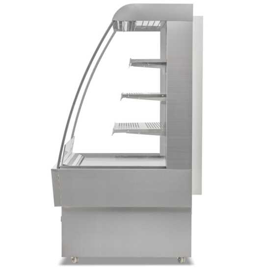 The Marchia MDS380 40" open refrigerated grab-and-go display case with spacious shelving, LED lighting, and a sleek design for easily accessible, energy-efficient presentation of chilled products.