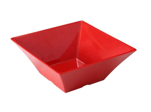 Yanco Square Bowl YANCO-ME-4107 It is made from durable and reliable melamine material, which makes the bowl look like ceramics. You can use these unique square bowls to serve such dishes like rice, miso soup, noodles or salads. Thanks to the elegant Mexico collection style, the bowl will perfectly fit any food-serving establishment design. Performed in red speckled design, such melamine tableware is an ideal solution for those who choose high-quality, durable and affordable dinnerware for their place.