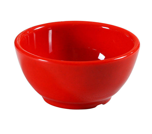 Yanco Bowl ME-505 It is made from durable and reliable melamine material, which makes the bowl look like ceramics. You can use these unique round bowls to serve such dishes like rice, miso soup, noodles or salads. Thanks to the elegant Mexico collection style, the bowl will perfectly fit any food-serving establishment design. Performed in red speckled design, such melamine tableware is an ideal solution for those who choose high-quality, durable and affordable dinnerware for their place. 