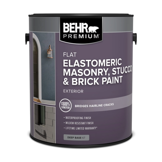 1 Gallon Behr Premium Graphic Charcoal Elastomeric Masonry, Stucco, and Brick Exterior Paint