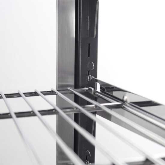 Marchia MHCC76 14" heated countertop display with front and rear doors, designed to keep small quantities of hot foods warm and accessible, ideal for compact spaces in cafés, delis, and food service areas.