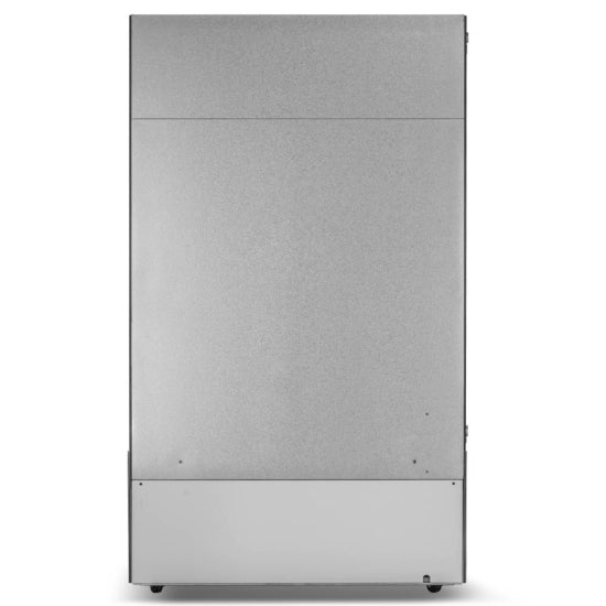 Marchia MHS1200 46-inch Open Heated Display Warming Case Grab-and-Go. Features an open front for easy access, adjustable shelving, and consistent heat distribution to keep food warm. Ideal for displaying hot snacks, pastries, and prepared meals in retail settings.