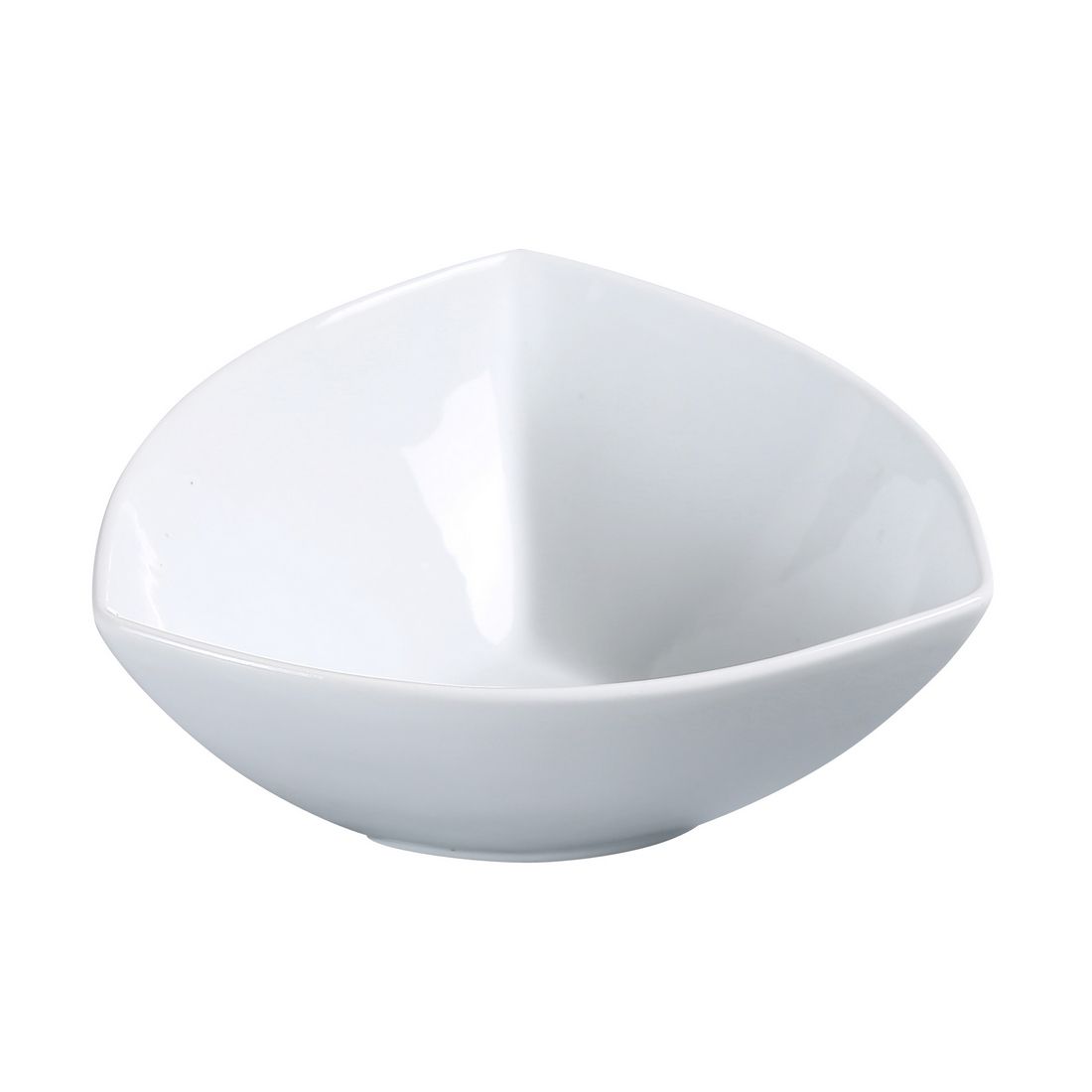 Yanco Triangle Bowl ML-507 is a stylish and functional addition to any dining establishment. Made from high-quality porcelain with a super white finish, this uniquely shaped bowl enhances the presentation of salads, pasta, sauces, and more. Its modern triangular design is perfect for upscale restaurants, sushi bars, diners, and catering events. Designed for convenience, this bowl is dishwasher, microwave, and freezer safe, making it ideal for busy food service environments.