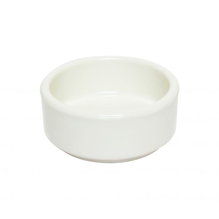 Thunder Group Smooth Ramekin 12/Pcs is a small ceramic-like bowl that will be perfect for serving various dishes. Such flat 2 Oz ramekin can be used for serving individual portions of sauces, dips, ice cream, side garnishes, and condiments. Made from durable scratch-resistant melamine this heavy duty 2 7/8-inch ivory ramekin has a thick solid structure that can withstand long-time use and is effortless in maintenance. 