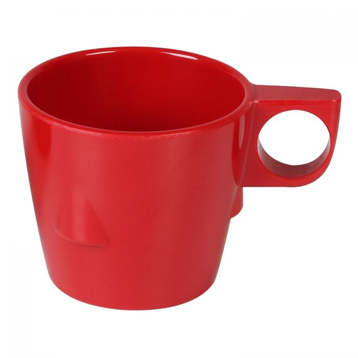 Thunder Group Stacking Cup 12/Pcs saves kitchen storage space and combines a classic look with a durable structure. Convenient stacking design and 7 Oz capacity make this melamine cup perfect for serving all kinds of beverages. Whether it is hot or cold your coffee, tea, hot chocolate, or compote will be safe inside it. This heavy-weight melamine is a break-resistant material that makes it perfect for outdoor dining, buffets, restaurants, outdoor catered events, and more.