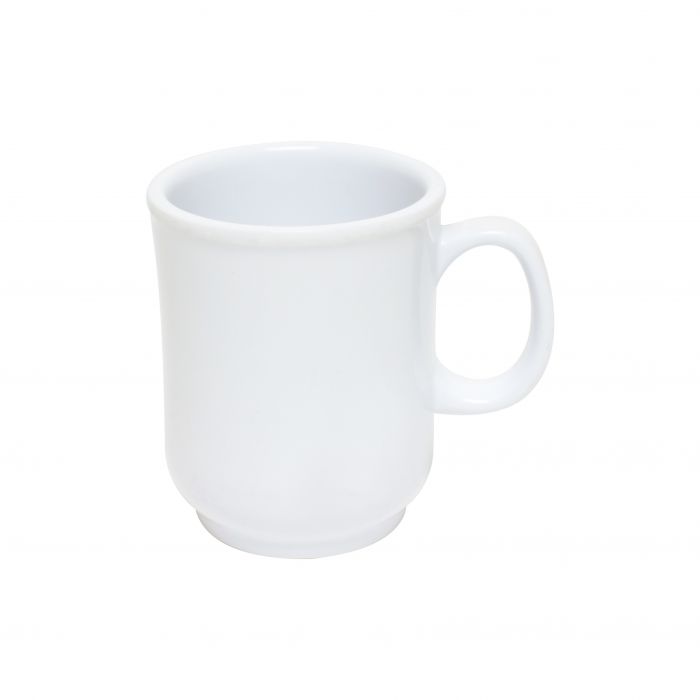 Thunder Group Bulbous Mug 6/Pcs is suitable for everyday dining. It has a high-temperature tolerance which makes it perfect choice to serve steaming hot chocolate, tea, or coffee. Designed with a comfortable handle, this 8 Oz ivory bulbous mug provides a secure grip. It will go well with a lot of table settings. Being made from melamine this mug is shatterproof and can handle frequent use without getting scratched. 